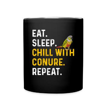 Molinasittich Parrot Bird Sun Parakeet - Full Colour Mug - black - Front