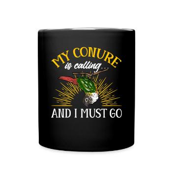 Molinasittich Parrot Bird Sun Parakeet - Full Colour Mug - black - Front