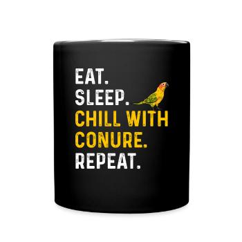 Molinasittich Parrot Bird Sun Parakeet - Full Colour Mug - black - Front