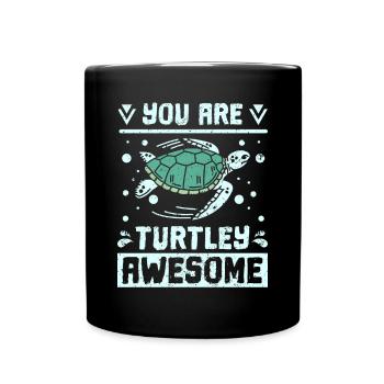 Vous êtes tortue génial - Mug uni - noir - Devant