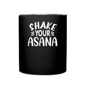 Shake Your Asana India Yoga - Full Colour Mug - black - Front