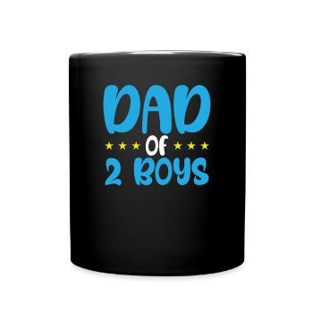 Vater Von Zwei Jungs - Tasse einfarbig - Schwarz - Vorne