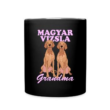 Magyar Vizsla Grandma Dog Owner Gift - Full Colour Mug - black - Front