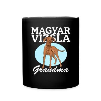 Magyar Vizsla Grandma Dog Owner Gift - Full Colour Mug - black - Front