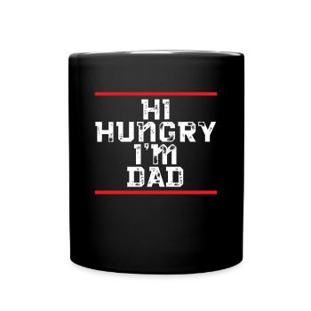 Hallo hunger Ich Bin Papa - Tasse einfarbig - Schwarz - Vorne