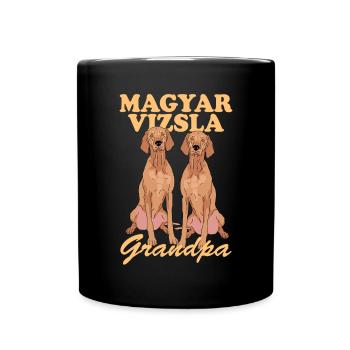 Magyar Vizsla Grandpa Dog Owner Gift - Full Colour Mug - black - Front