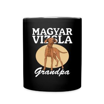 Magyar Vizsla Grandpa Dog Owner Gift - Full Colour Mug - black - Front