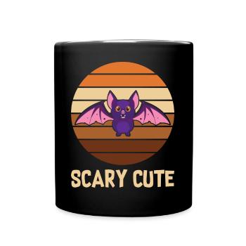Halloween Fledermaus - Tasse einfarbig - Schwarz - Vorne