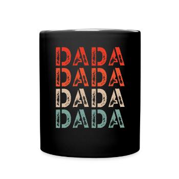 Bunter Papa - Tasse einfarbig - Schwarz - Vorne