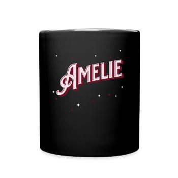 Amelie Namen personalisiert - Tasse einfarbig - Schwarz - Vorne