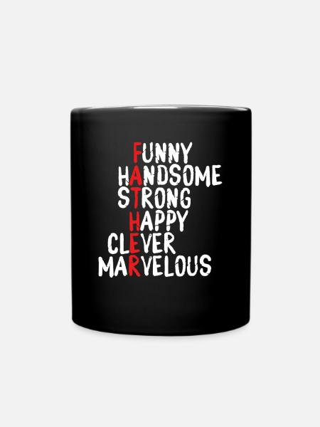Name Des Vaters - Tasse einfarbig - Schwarz