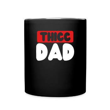 Dieser Papa - Tasse einfarbig - Schwarz - Vorne