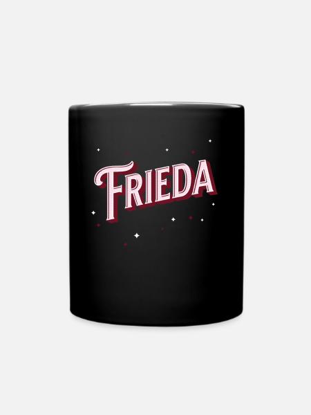 Frieda Namen personalisiert - Tasse einfarbig - Schwarz