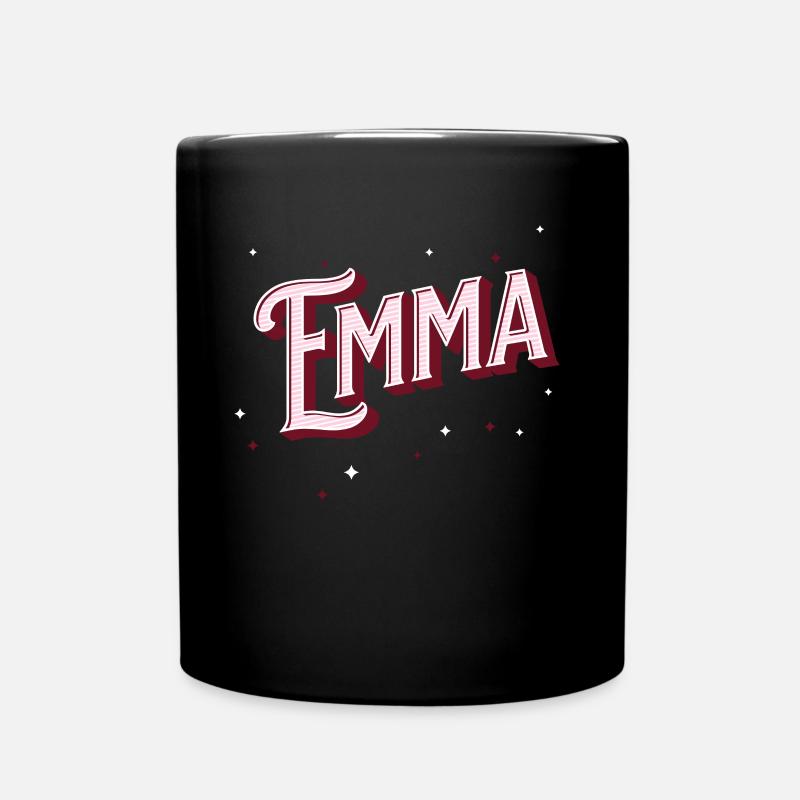 Emma Namen personalisiert - Tasse einfarbig - Schwarz