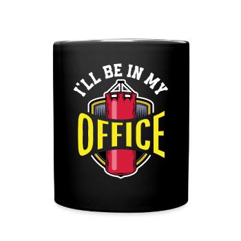 Lustiges Boxen Boxer Geschenk - Tasse einfarbig - Schwarz - Vorne