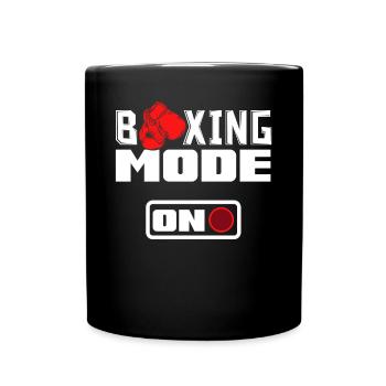 Lustiges Boxen Boxer Geschenk - Tasse einfarbig - Schwarz - Vorne