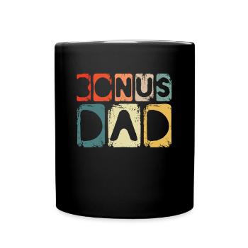 Bonus Vater - Tasse einfarbig - Schwarz - Vorne