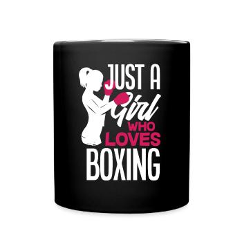 Lustiges Boxen Boxer Geschenk - Tasse einfarbig - Schwarz - Vorne