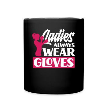 Drôle de boxer de boxe cadeau - Mug uni - noir - Devant