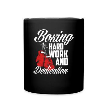Lustiges Boxen Boxer Geschenk - Tasse einfarbig - Schwarz - Vorne