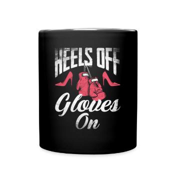 Lustiges Boxen Boxer Geschenk - Tasse einfarbig - Schwarz - Vorne