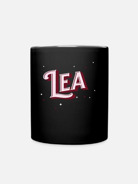 Lea Namen personalisiert - Tasse einfarbig - Schwarz