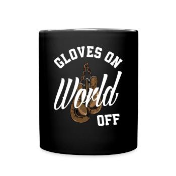 Lustiges Boxen Boxer Geschenk - Tasse einfarbig - Schwarz - Vorne