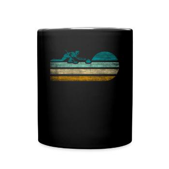 Cool Retro Curling Desigsn avec Silhouette Curler - Mug uni - noir - Devant