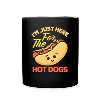 Hot Dog Hot Dogs Liebhaber Geschenk - Tasse einfarbig - Schwarz - Vorne