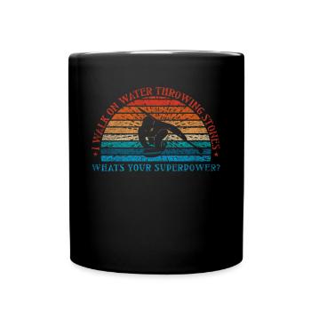 I Walk On Water Sliding Stones Curling - Tasse einfarbig - Schwarz - Vorne