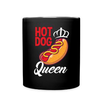Hot Dog Hot Dogs Liebhaber Geschenk - Tasse einfarbig - Schwarz - Vorne