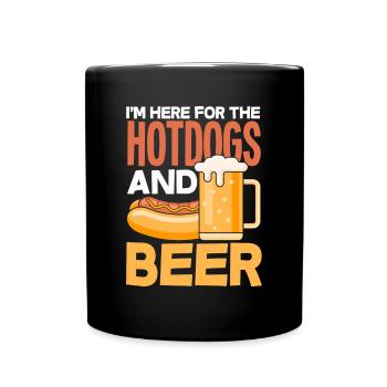 Hot Dog Hot Dogs Liebhaber Geschenk - Tasse einfarbig - Schwarz - Vorne