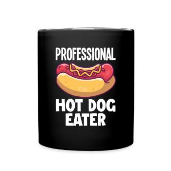 Hot Dog Hot Dogs Liebhaber Geschenk - Tasse einfarbig - Schwarz - Vorne