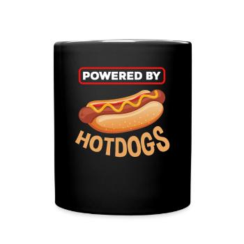 Hot Dog Hot Dogs Liebhaber Geschenk - Tasse einfarbig - Schwarz - Vorne