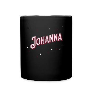Johanna Namen personalisiert - Tasse einfarbig - Schwarz - Vorne