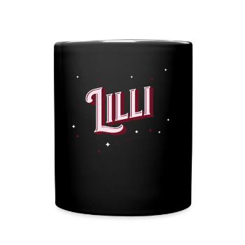 Lilli Namen personalisiert - Tasse einfarbig - Schwarz - Vorne
