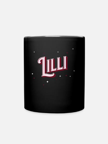Lilli Namen personalisiert - Tasse einfarbig - Schwarz