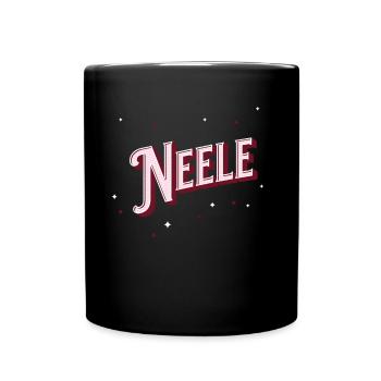 Neele Namen personalisiert - Tasse einfarbig - Schwarz - Vorne