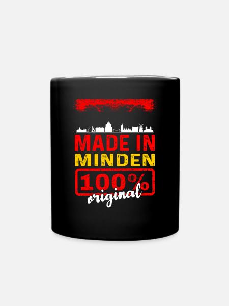 Minden Mindener Geschenk - Tasse einfarbig - Schwarz
