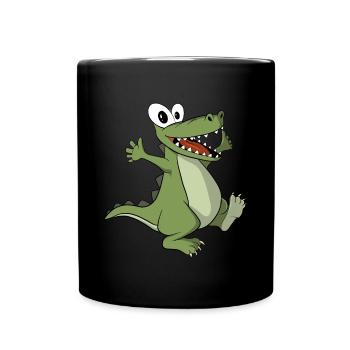 Joyeux Crocodile - Mug uni - noir - Devant