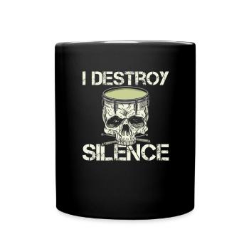 Schlagzeug Schlagzeuger Schlagzeuglehrer Musiker - Tasse einfarbig - Schwarz - Vorne