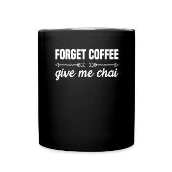 Chai-tee-latte - Tasse einfarbig - Schwarz - Vorne