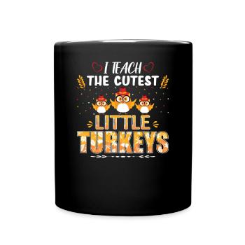 J’enseigne à la plus douce petite école de dinde - Mug uni - noir - Devant