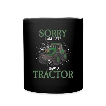 Excusez-moi, j’ai vu un tracteur agricole - Mug uni - noir - Devant