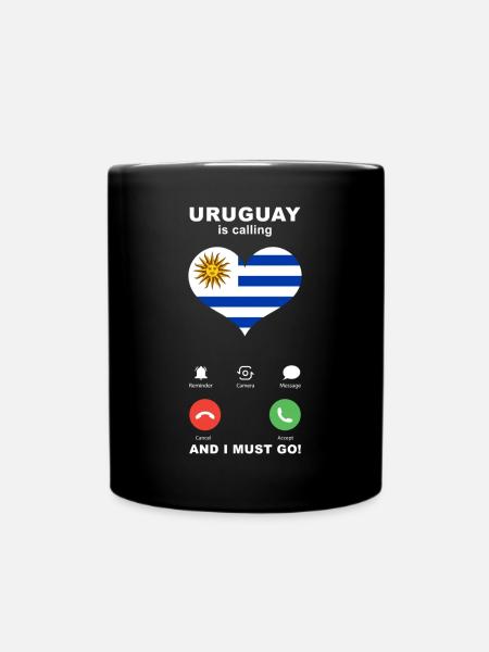 Uruguay is calling Uruguay Herz Souvenir - Tasse einfarbig - Schwarz