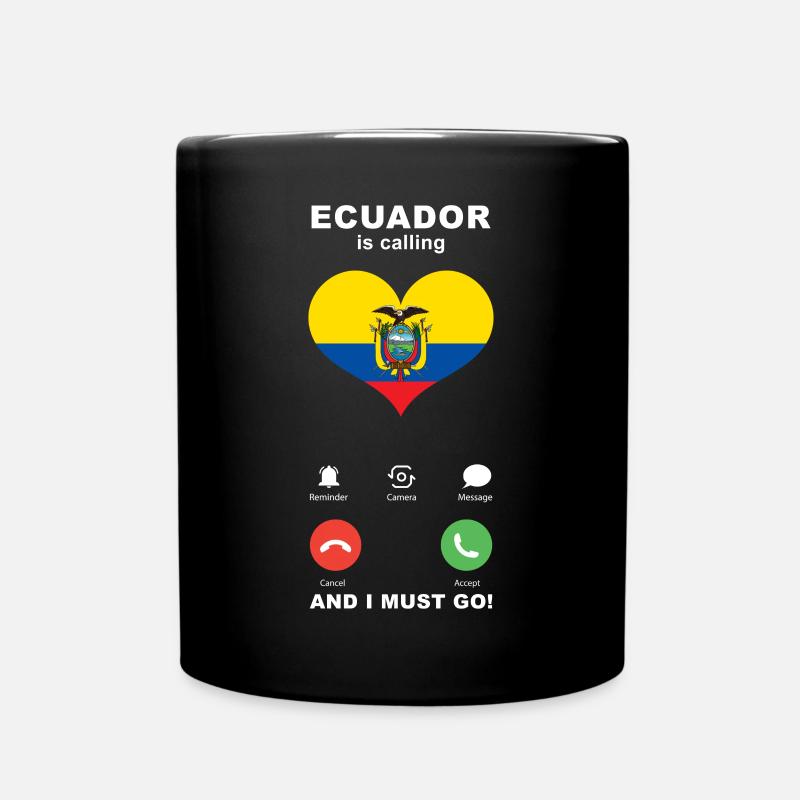 Ecuador is calling Ecuador Herz Souvenir - Tasse einfarbig - Schwarz