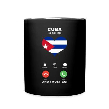 Cuba appelle Cuba Heart Souvenir - Mug uni - noir - Devant