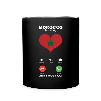 Morocco is calling Morocco Heart Souvenir - Full Colour Mug - black - Front