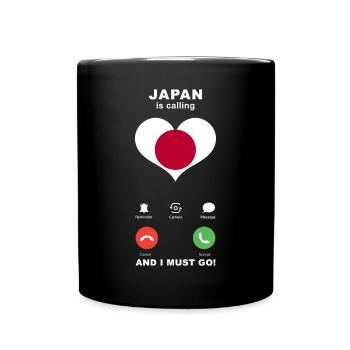 Japan is calling Japan Heart Souvenir - Full Colour Mug - black - Front