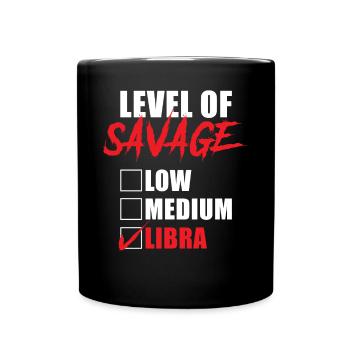 Waage Sternzeichen Geschenk Waage - Tasse einfarbig - Schwarz - Vorne